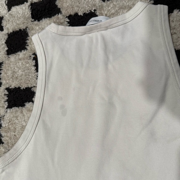 Coach Ivory Ribbed Tank Top - Picture 8 of 8